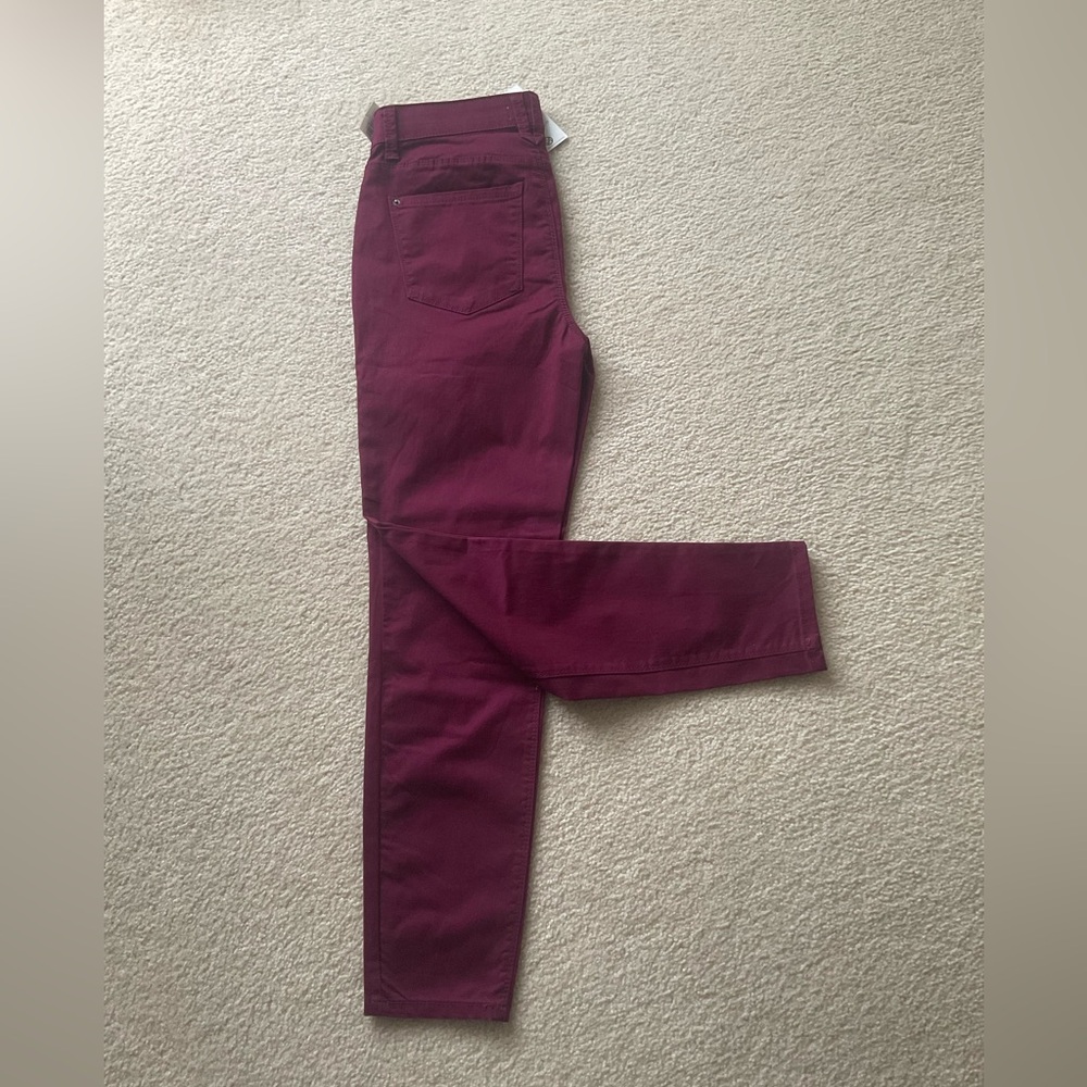 NWT Curve Appeal Burgundy High Rise Skinny Jeans - Size 6
